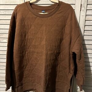 Old Navy Quilted Brown Sweatshirt